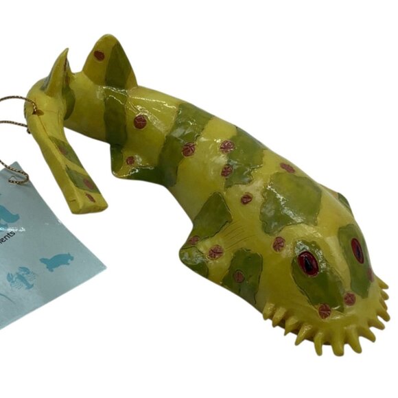 Artaqua Yellow Spotted Aquarium Fish Ornament Hand-Painted Terrarium Decor - Picture 2 of 5